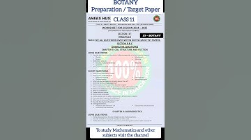 Botany guess paper 2025 class 11 sindh board| biology anees hussain guess paper class 11 #guesspaper