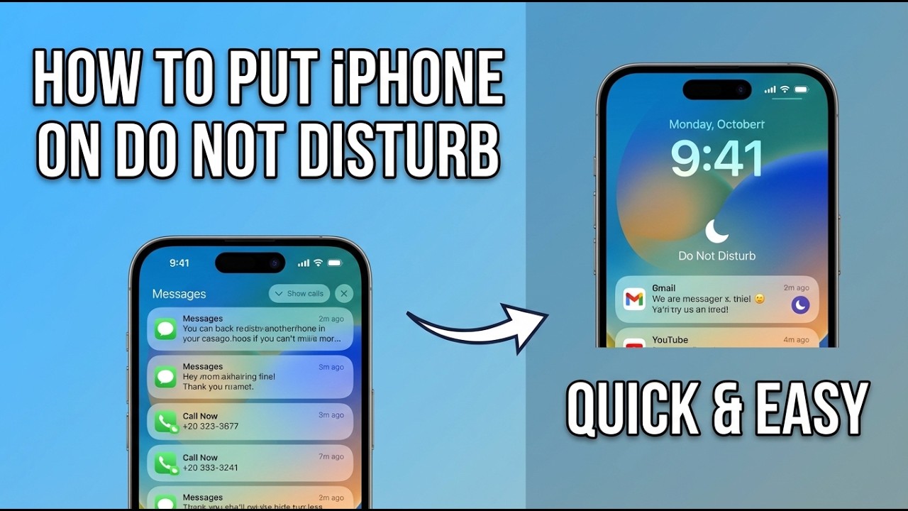 How to Put iPhone on Do Not Disturb (Step-by-Step Guide) - YouTube