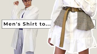 Super Easy & Cute Men's Dress Shirt Upcycle + 3 Ways To Style!