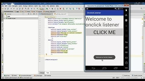 How to set Onclick listener in android studio