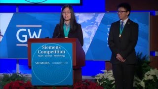 Robert Luo and Helen Zhang - 2015 Siemens Competition Team Winners