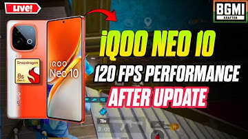 IQOO NEO 10 120 FPS BGMI GAMEPLAY  PERFORMANCE TEST AFTER UPDATE #bgmi #iqooneo10