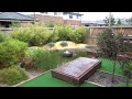 DIY contemporary backyard landscaping job