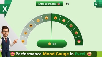 Gauge chart in Excel 😃#excel #gauge #microsoft