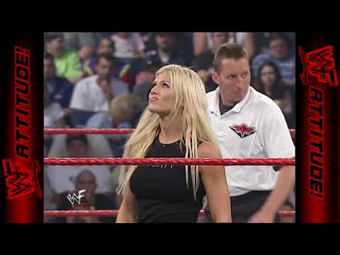 Torrie Wilson vs Trish Stratus - Spanking Match | RAW IS WAR (2001)