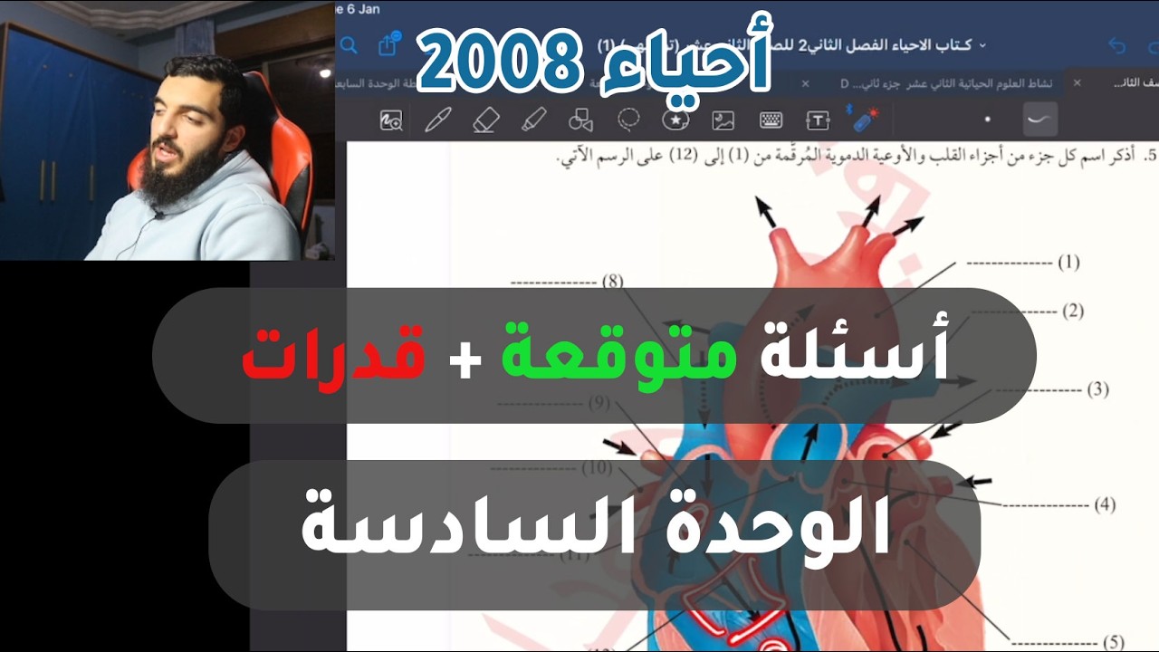 أحياء 2008 | ملاحظات مهمة + حل أسئلة قدرات على العظام والعضلات