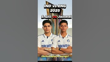 Shubman Gill vs Yashasvi Jaiswal in Ind vs Eng Test Series 2025 After 6 Innings 🔥