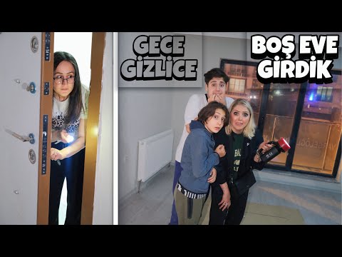 GECE GİZLİCE BOŞ EVE GİRDİK !! (YAKALANDIK)