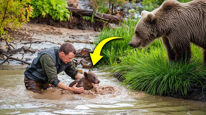 Man Saves Drowning Baby Bear, Then The Herd Does The Unexpected