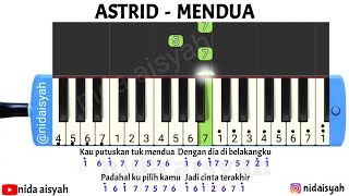 NOT ANGKA PIANIKA MENDUA | TUTORIAL MUDAH MAIN PIANIKA LAGU MENDUA ASTRID