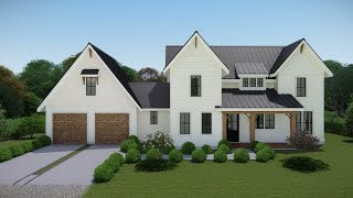 1.5-Story Modern Farmhouse Plan from The Plan Collection