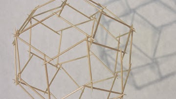 Rhombic Tricontahedron - Toothpick Reciprocal Frame
