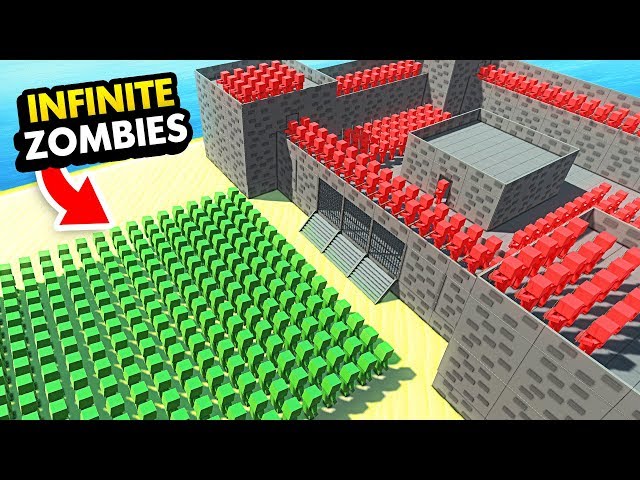 INFINITE ZOMBIES vs WORLD'S BIGGEST CASTLE (Funny Ancient Warfare 3 Gameplay)