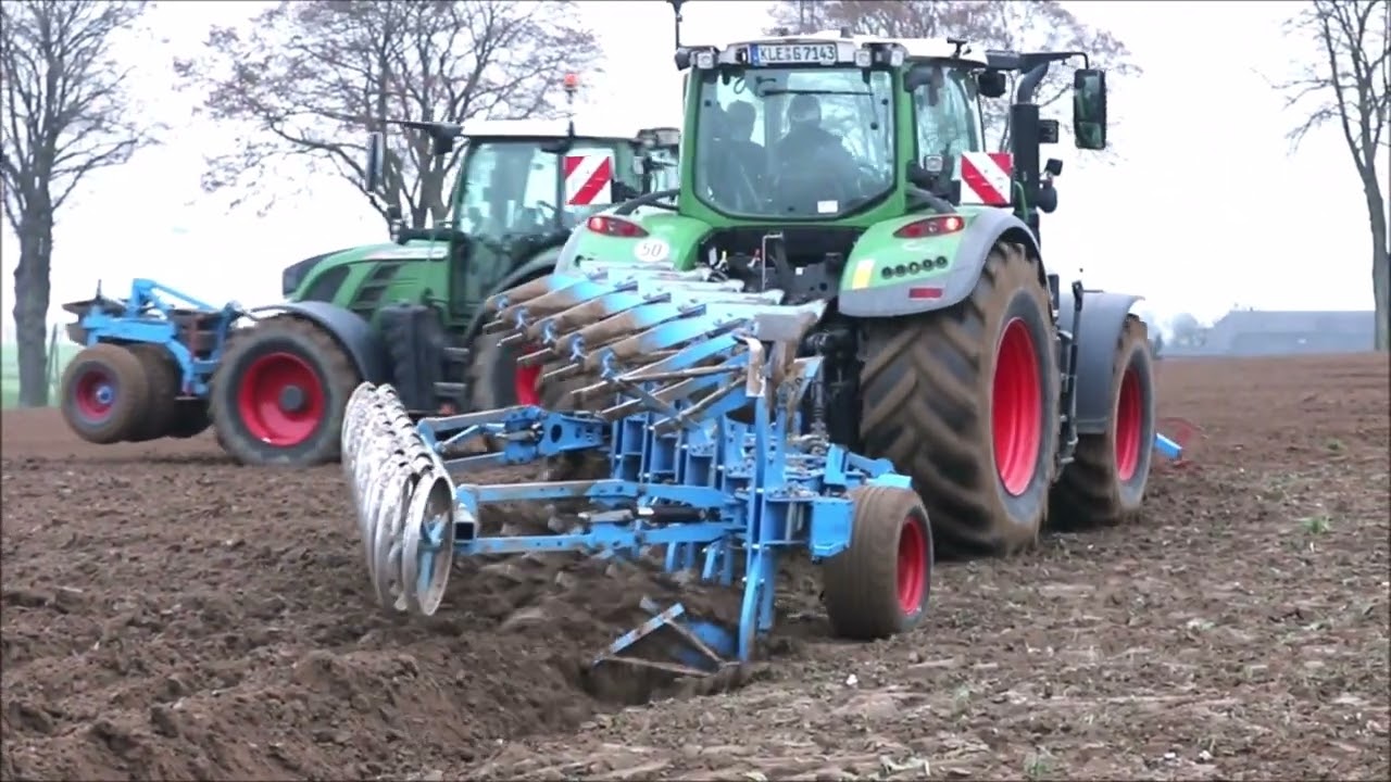 Fendt 714 beim pflügen!