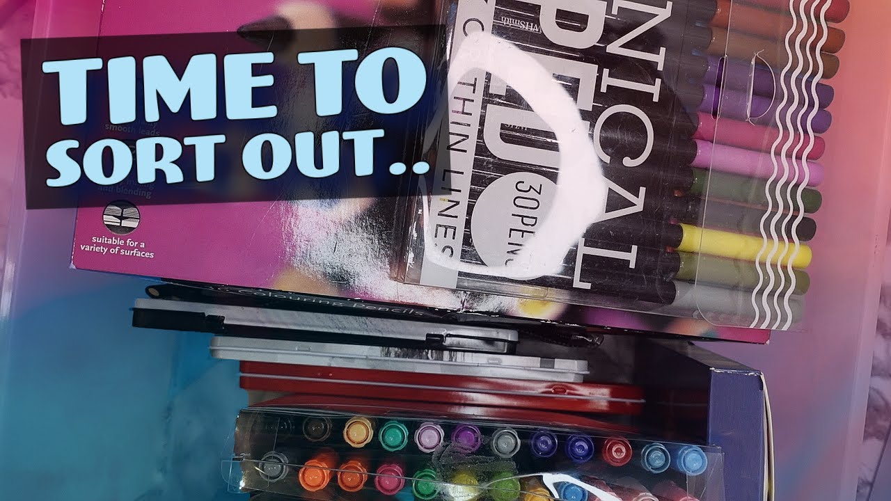 Sorting out Art Supplies Decluttering Organising & Making a Collage...