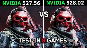 Nvidia Drivers 527.56 vs 528.02 | RTX 3060 | Test in 8 Games