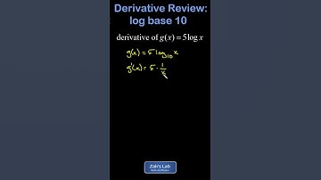 Derivative of 5logx, differentiate a base 10 log, derivative with non-standard base. #shorts