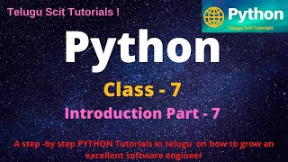 Learn Python Tutorial For Beginners - in Telugu And English | Python Programming Language Tutorial