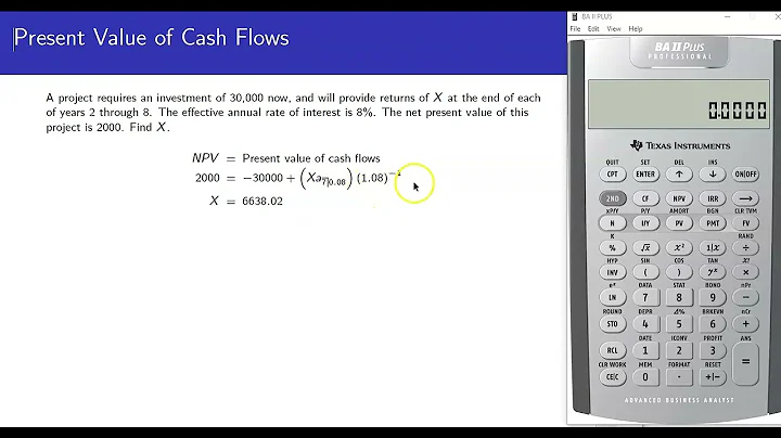 Present value of cash flows with BA II Plus
