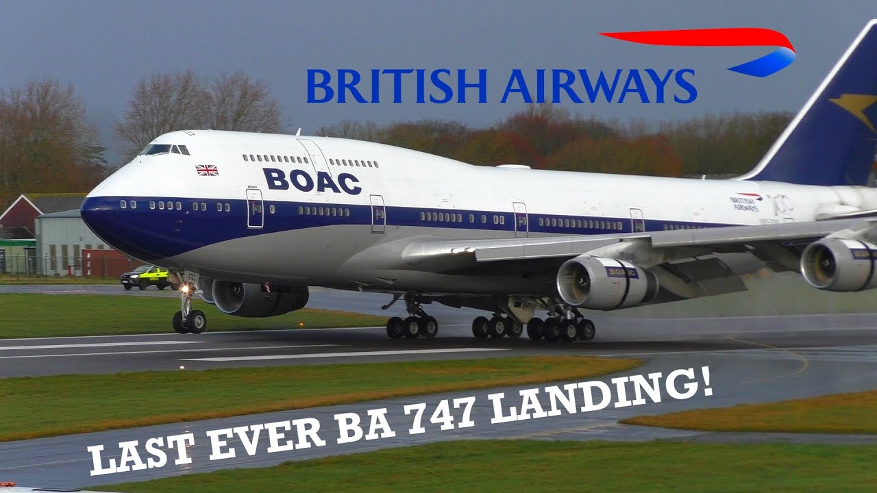 LAST EVER British Airways Boeing 747 Landing - Emotional Farewell to the BA 747 at St Athan