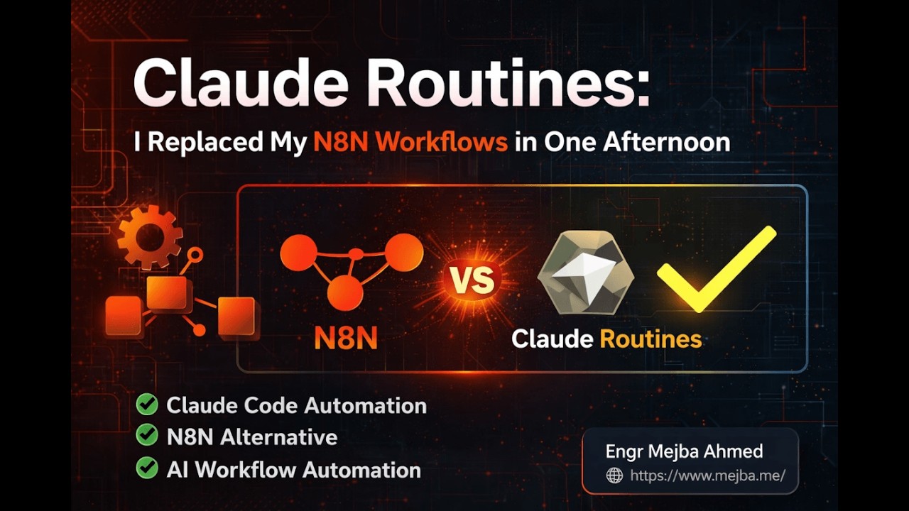 Claude Routines: I Replaced My N8N Workflows in One Afternoon - Video thumbnail