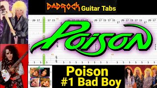 #1 Bad Boy - Poison - Guitar + Bass TABS Lesson