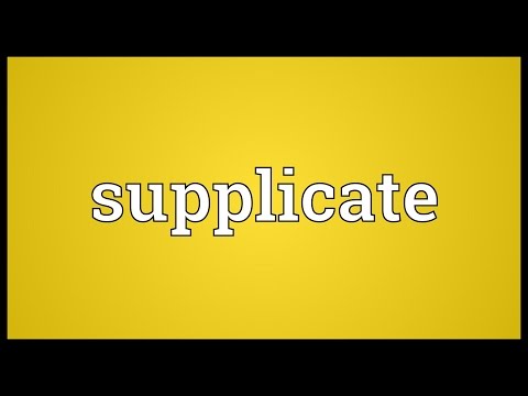 Supplicate Meaning