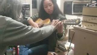Dad and Arisa playing Guitar1