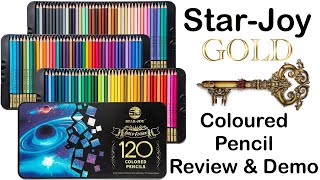 Star-Joy Gold 120 Coloured Pencils Review Demo