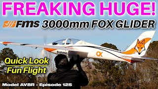 FMS 3000mm Fox Aerobatic Glider PNP  Model AV8R Quick Look/Fun Flight