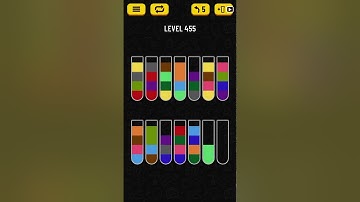 Water Sort Puzzle level 455 solution