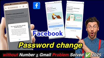 Facebook password change without Number & gmail | facebook password change problem fixed✅2025