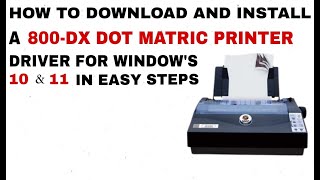 HOW TO CONFIGURE 800-DX  DOT MATRIC PRINTER DRIVER  FOR WINDOW 10 & 11 screenshot 5