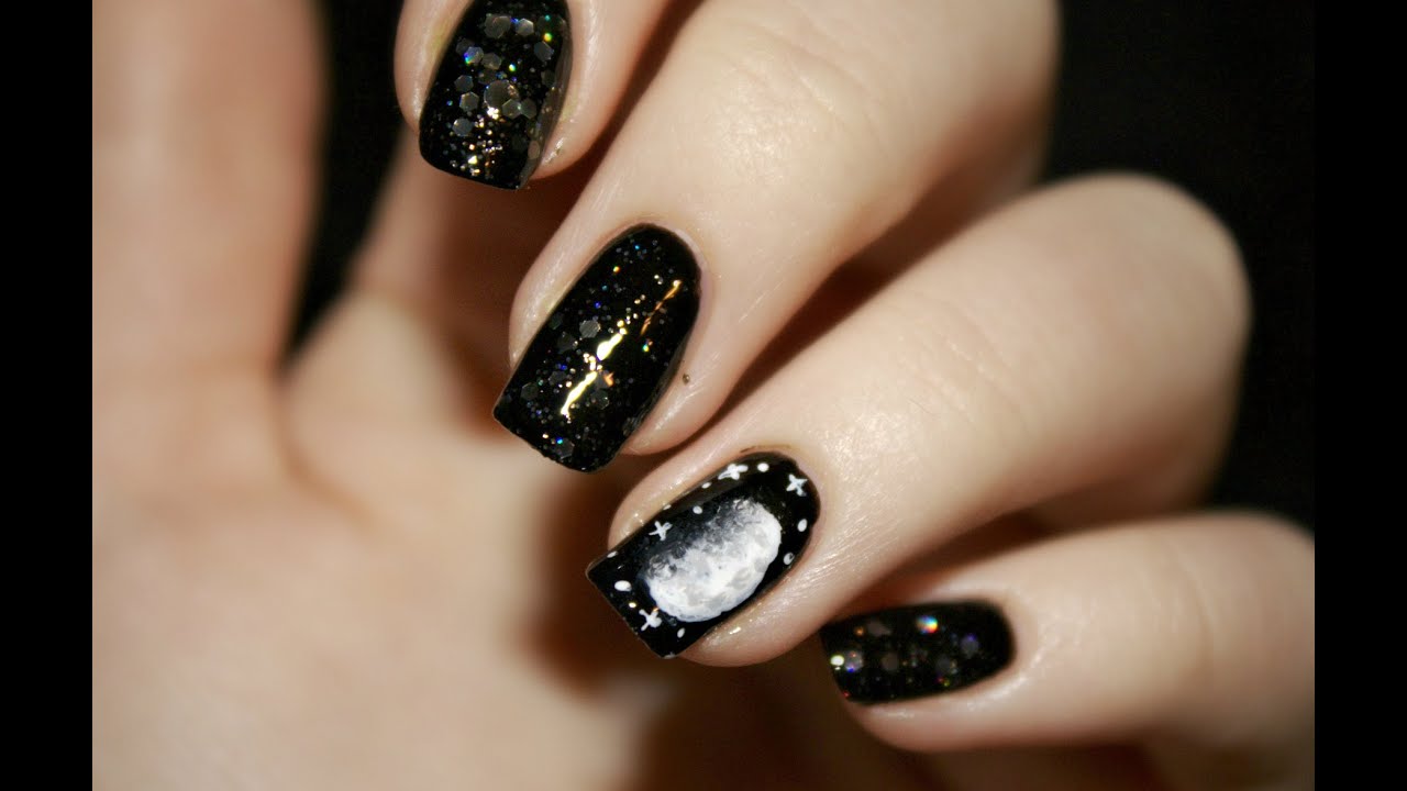10. Moon and Night Sky Nail Art Wraps - wide 11