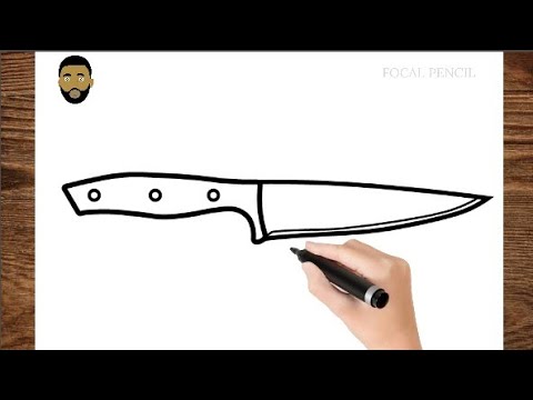 Knife Drawing - How To Draw A Knife Step By Step