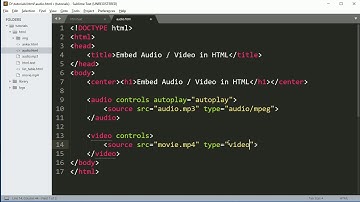 HTML Embed audio and video in Hindi part5