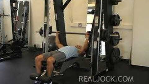 Flat Bench Power Press Drop Set on Smith Machine