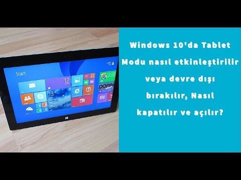 Video: Windows 10'da tablet modu nasıl görünür?