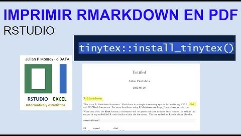 Imprimir R Markdown en PDF