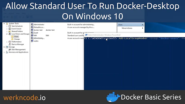 (Windows 10) Allow Standard User To Run Docker-Desktop