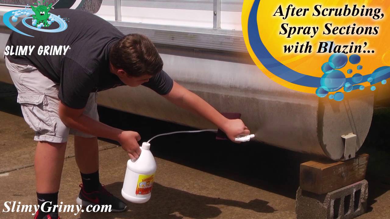 Slimy Grimy Blazin' Pontoon Boat Cleaner 59 Version YouTube