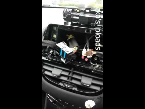 Peugeot 208 2014 model touch screen head unit radio removal how to.