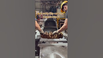 #engineblock Gravity flip casting engine block #fyp #fouyoupage #casting