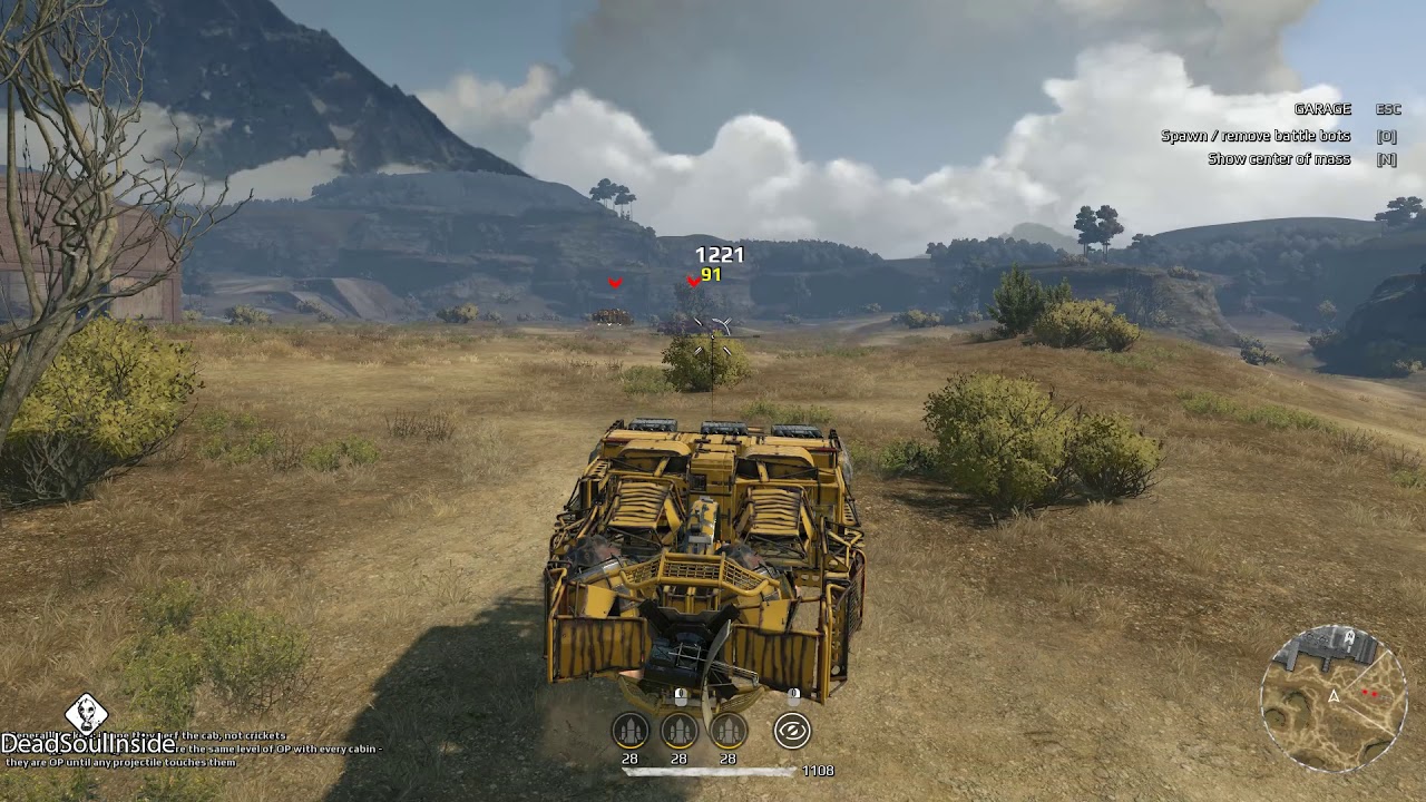 Quick Demo of Crossout New Cab x3 Crickets, without Jade L15 and with Jade L15