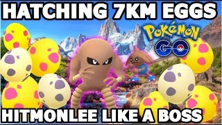 HATCHING ALOLAN 7KM & 10KM EGGS IN POKEMON GO | HITMONLEE IS ONLY FOR PROFESSIONALS