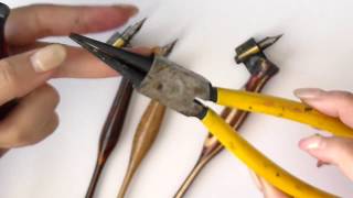 How to remove a stuck nib from an oblique holder's flange