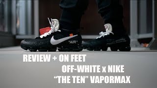 off white vapormax white on feet