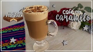 ️ CAFÉ frío de CARAMELO y CACAHUATE - Café LATTE FRÍO