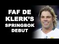 Faf De Klerk's Springbok Debut