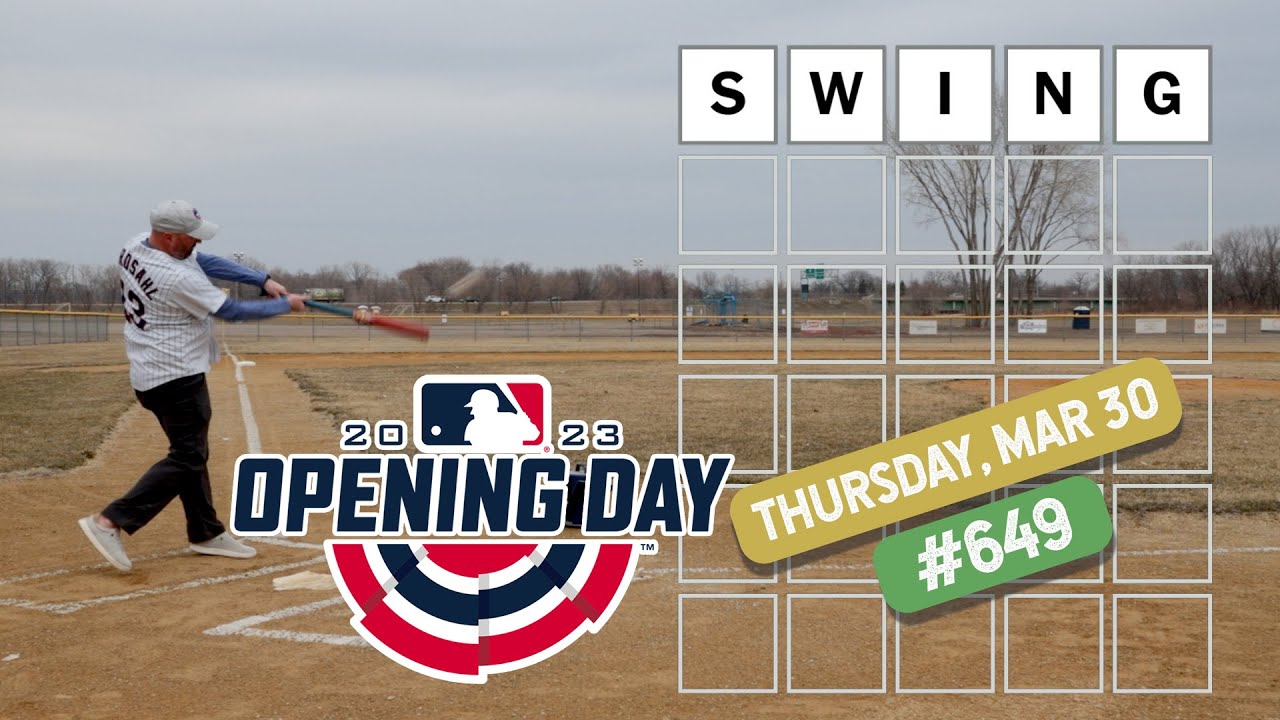 Taking a swing at wordle on mlb openingday youtube